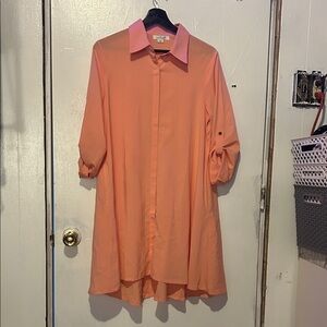 Simply Noelle Coral Long Sleeve Dress